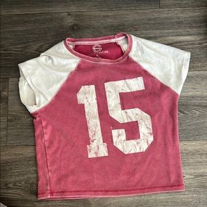 Pink and White Kids Raglan Shirt